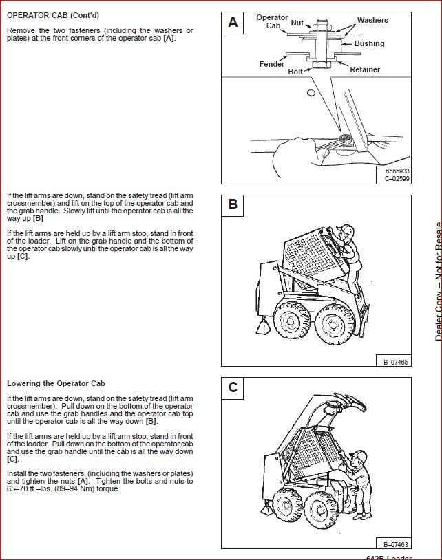 BOBCAT 642B LOADER SERVICE REPAIR WORKSHOP MANUAL DOWNLOAD ...