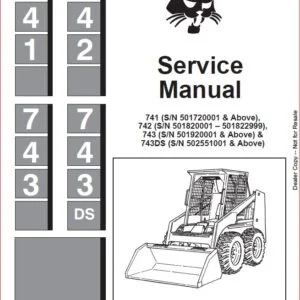 BOBCAT 741 742 743 743DS LOADER SERVICE REPAIR WORKSHOP MANUAL - PDF DOWNLOAD