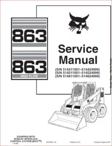 BOBCAT 863 LOADER SERVICE REPAIR WORKSHOP MANUAL DOWNLOAD
