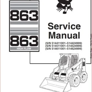 BOBCAT 863 LOADER SERVICE REPAIR WORKSHOP MANUAL DOWNLOAD