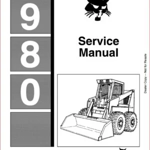 BOBCAT 980 LOADER SERVICE REPAIR WORKSHOP MANUAL DOWNLOAD