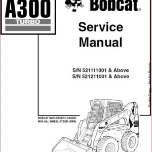BOBCAT A300 LOADER SERVICE REPAIR WORKSHOP MANUAL - PDF DOWNLOAD