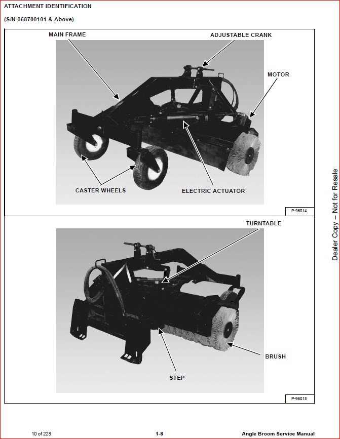 Bobcat Angle Broom Service Repair Workshop Manual Pdf Download