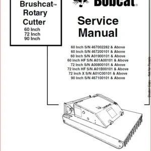 BOBCAT BRUSHCAT ROTARY CUTTER SERVICE REPAIR WORKSHOP MANUAL - PDF DOWNLOAD