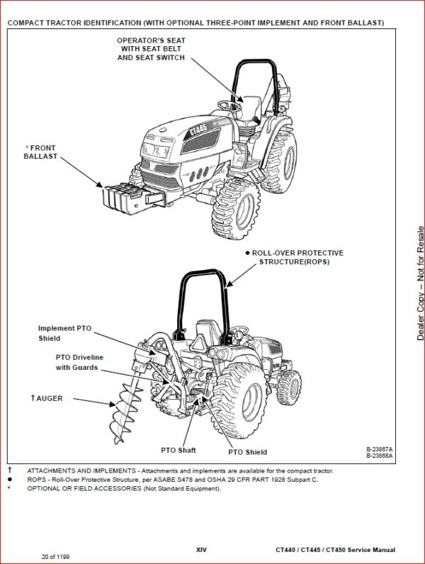 BOBCAT CT440,CT445&CT450 COMPACT TRACTOR SERVICE REPAIR WORKSHOP MANUAL ...