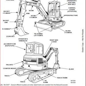 BOBCAT E45 COMPACT EXCAVATOR SERVICE REPAIR WORKSHOP MANUAL - PDF DOWNLOAD