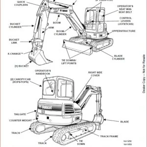 BOBCAT E50 COMPACT EXCAVATOR SERVICE REPAIR WORKSHOP MANUAL - PDF  DOWNLOAD