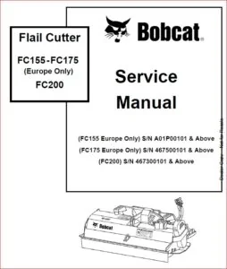 BOBCAT FLAIL CUTTER FC155-FC175 & FC200 SERVICE REPAIR WORKSHOP MANUAL - PDF DOWNLOAD