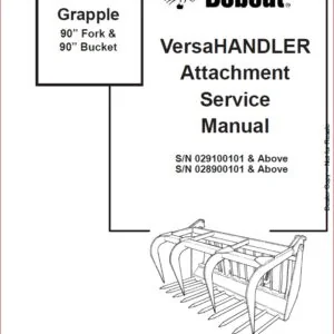 BOBCAT GRAPPLE SERVICE REPAIR WORKSHOP MANUAL - PDF DOWNLOAD