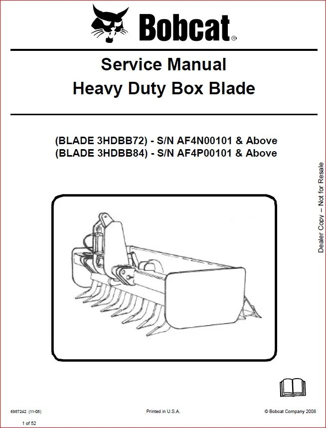 BOBCAT HEAVY DUTY BOX BLADE SERVICE REPAIR WORKSHOP MANUAL - PDF DOWNLOAD - Image 5