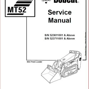 BOBCAT MT52 MINI TRACK LOADER SERVICE REPAIR WORKSHOP MANUAL - PDF DOWNLOAD