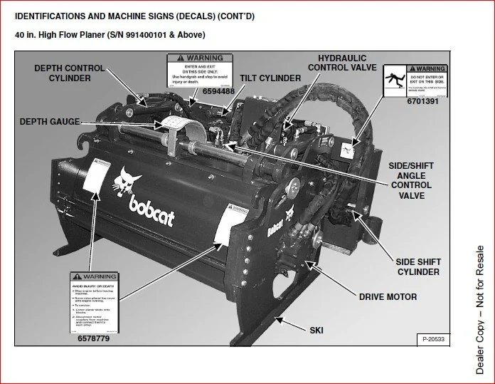 BOBCAT PLANER SERVICE REPAIR WORKSHOP MANUAL - PDF DOWNLOAD - Image 3