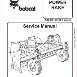 BOBCAT POWER RAKE SERVICE REPAIR WORKSHOP MANUAL - PDF DOWNLOAD