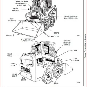 Bobcat S100 Skid-Steer Loader Service Repair Workshop Manual - PDF Download