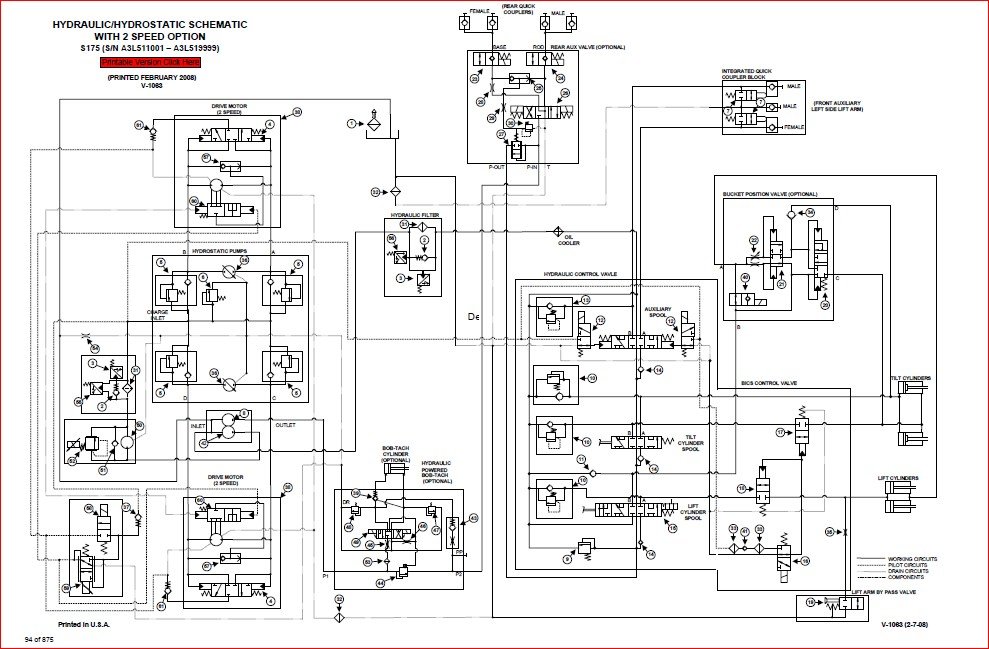 BOBCAT S175 SKID-STEER LOADER SERVICE REPAIR WORKSHOP MANUAL - PDF