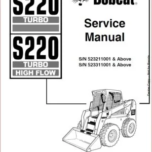 BOBCAT S220 LOADER SERVICE REPAIR WORKSHOP MANUAL - PDF DOWNLOAD