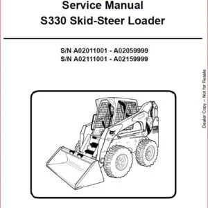 BOBCAT S330 SKID-STEER LOADER SERVICE REPAIR WORKSHOP MANUAL - PDF DOWNLOAD