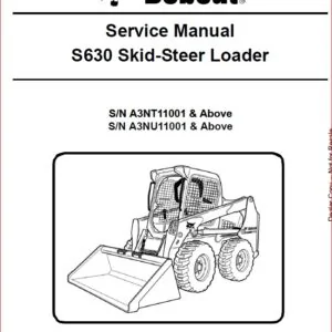 BOBCAT S630 SKID-STEER LOADER SERVICE REPAIR WORKSHOP MANUAL - PDF DOWNLOAD