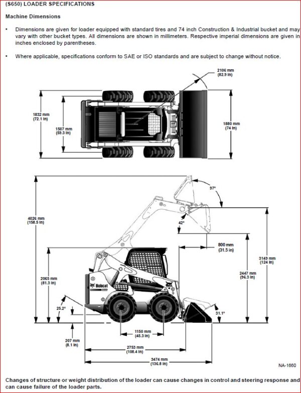 BOBCAT S650 SKID-STEER LOADER SERVICE REPAIR WORKSHOP MANUAL - PDF