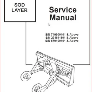 BOBCAT SOD LAYER SERVICE REPAIR WORKSHOP MANUAL