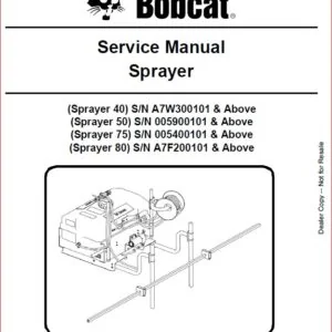 BOBCAT SPRAYER SERVICE REPAIR WORKSHOP MANUAL - PDF DOWNLOAD