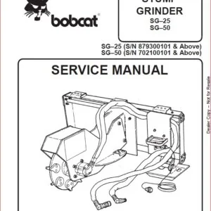 BOBCAT STUMP GRINDER SERVICE REPAIR WORKSHOP MANUAL - PDF DOWNLOAD