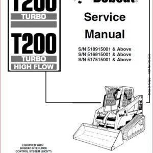 BOBCAT T200 LOADER SERVICE REPAIR WORKSHOP MANUAL  - PDF DOWNLOAD