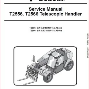 BOBCAT T2556,T2566 TELESCOPIC HANDLER SERVICE REPAIR WORKSHOP MANUAL - PDF DOWNLOAD