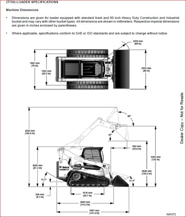 BOBCAT T750 COMPACT TRACK LOADER SEVICE REPAIR WORKSHOP MANUAL - PDF ...