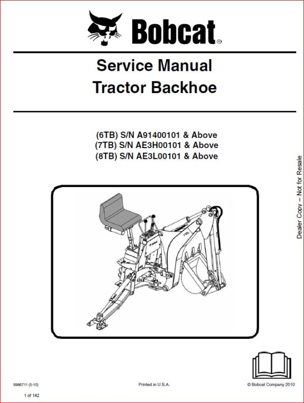 BOBCAT TRACTOR BACKHOE SERVICE REPAIR WORKSHOP MANUAL - PDF DOWNLOAD ...