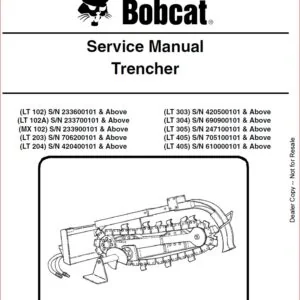BOBCAT TRENCHER SERVICE REPAIR WORKSHOP MANUAL - PDF DOWNLOAD