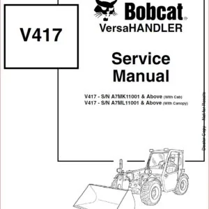 BOBCAT V417 VERSAHANDLER SERVICE REPAIR WORKSHOP MANUAL  -  PDF DOWNLOAD