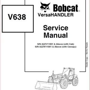 BOBCAT V638 VERSAHANDLER SERVICE REPAIR WORKSHOP MANUAL  - PDF DOWNLOAD