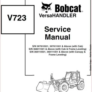 BOBCAT V723 VERSAHANDLER SERVICE REPAIR WORKSHOP MANUAL - PDF DOWNLOAD