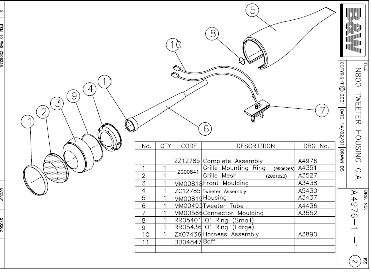 B & W N-800 Bowers Wilkins Nautilus Service Manual - PDF DOWNLOAD - Image 3