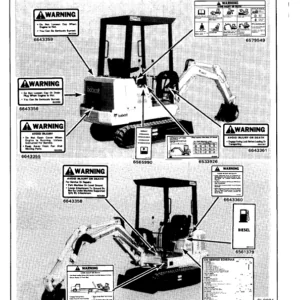 Bobcat 220 X220 Excavator Operation & Maintenance Manual  -  PDF Download