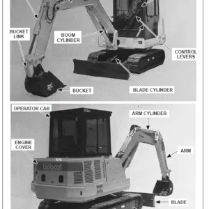 Bobcat 231 X231 Excavator Operation & Maintenance Manual  - Pdf Download