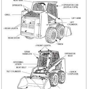 Bobcat 553 553 Skid Steel Loader Operation's Maintenance Manual - PDF Download
