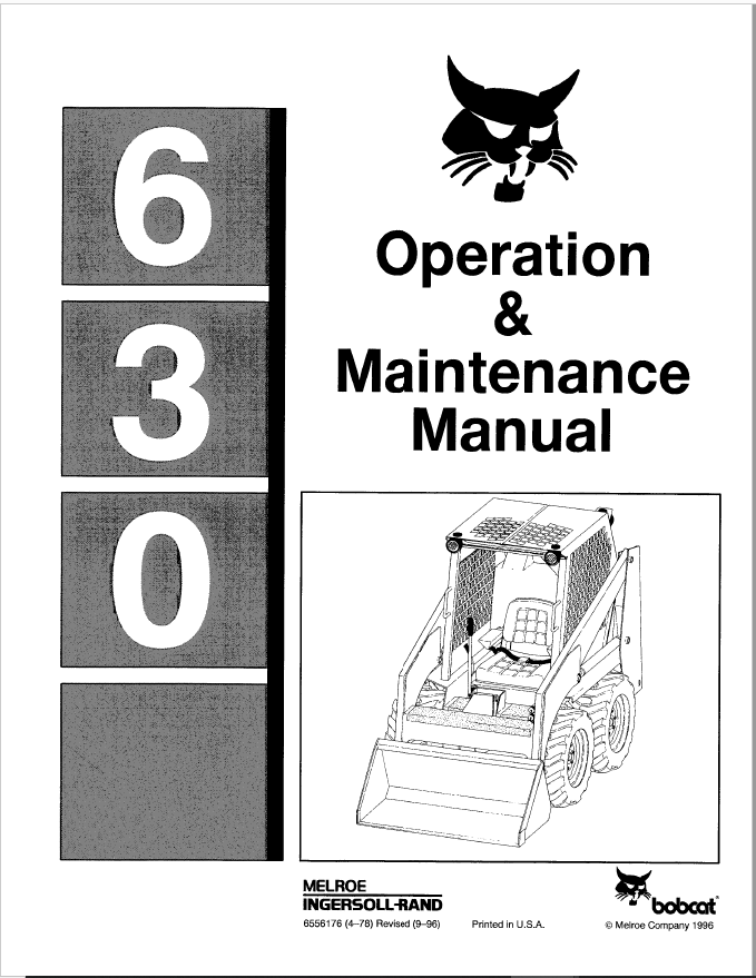 Bobcat 630 Operation & Maintenance Manual - PDF Download ~ HeyDownloads - Manual Downloads