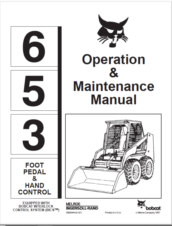 Bobcat 743b Service Manual