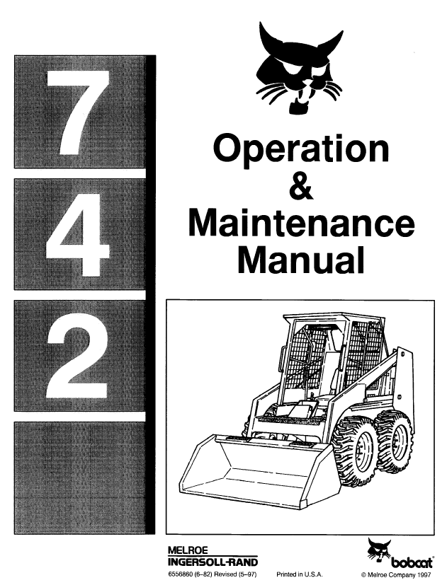 Bobcat 742 742B Operation & Maintenance Manual - PDF Download ...