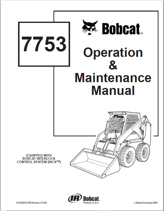 Bobcat 7753 Operation & Maintenance Manual - PDF Download ...