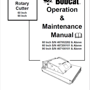 Bobcat Brushcat Operation & Maintenance Manual  - PDF DOWNLOAD