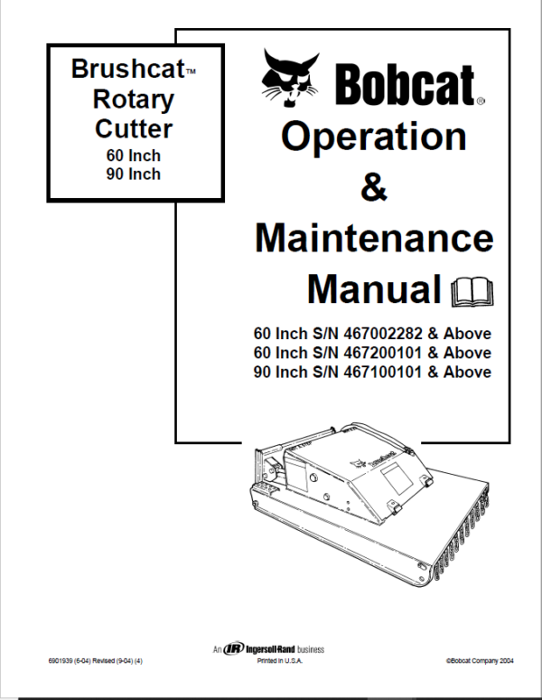 Bobcat Brushcat Operation & Maintenance Manual - PDF DOWNLOAD ...