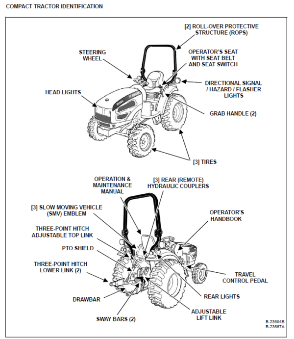 Bobcat CT235 Compact Tractor Operation & Maintenance Manual - PDF