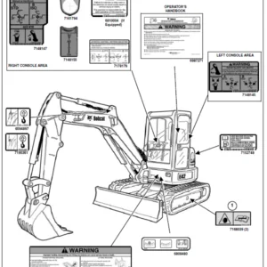 Bobcat E42 Compact Excavator Operation & Maintenance Manual  -  PDF Download