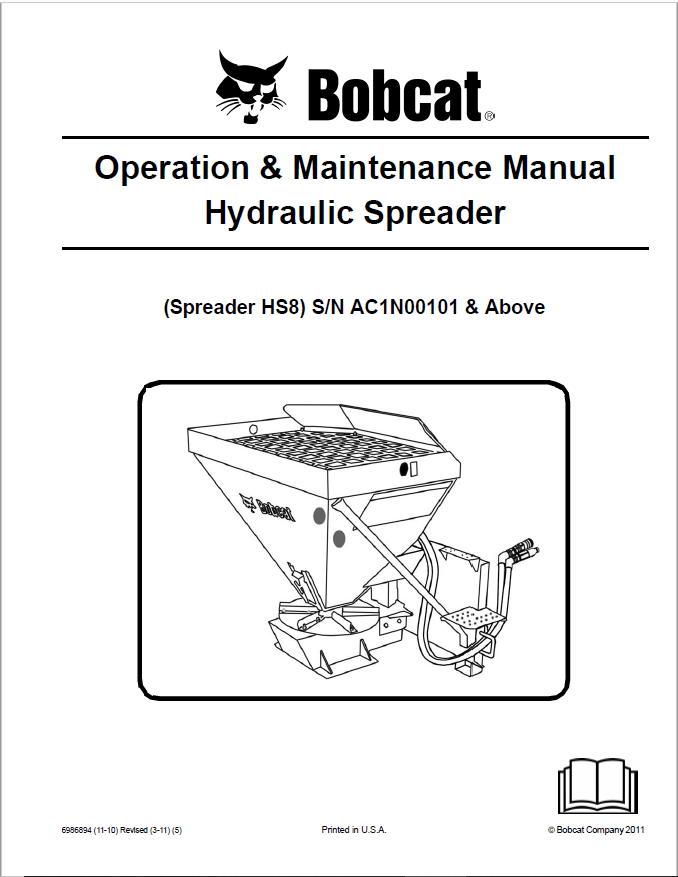 Bobcat Hydraulic Spreader HS8 Operation & Maintenance Manual - PDF ...