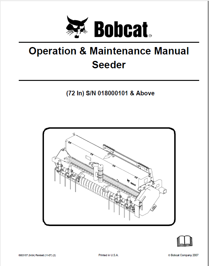 Bobcat Seeder Operation & Maintenance Manual - PDF Download ...