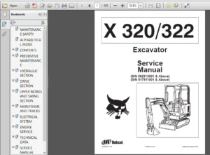 Bobcat X320 Excavator Service Repair Manual Sn 562313001 - PDF DOWNLOAD