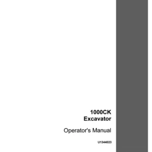 Case1000 CK Excavator Operator's Manual - PDF DOWNLOAD